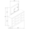 Kenora 6-drawer Dresser and Mirror Barley Brown — product view 13