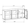 Castlewood 71-inch Dining Sideboard Buffet Server Brown Oak — product view 13