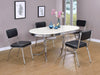 Retro Upholstered Dining Side Chair Black (Set of 2) — product view 13