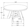 Danvers 5-piece Dining Table Set Brown Oak and Latte — product view 13