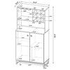 Mendoza 2-door Home Bar Cabinet Wine Storage Rustic Oak — product view 13
