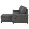 Demko Sleeper Sectional Sofa with Speaker and Storage Chaise Granite — product view 13