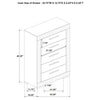 Ives 5-drawer Bedroom Chest of Drawers Grey High Gloss — product view 13