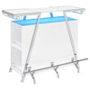 Araceli Freestanding LED Home Bar Cabinet White High Gloss — product view 13