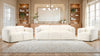 Dorset Fabric Upholstered Round Track Arm Loveseat White — product view 13