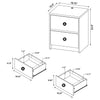 Westpark 2-drawer Nightstand LED Lights and USB Black — product view 14