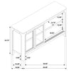 Solano Sliding Door Dining Sideboard Server Weathered Mango — product view 14