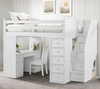 Dock48 Student Loft — White / Stairs / Full Loft; chair and mattress sold separately