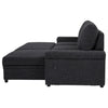 Demko Sleeper Sectional Sofa with Speaker and Storage Chaise Black — product view 14