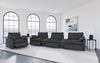 Collins Upholstered Power Recliner Chair Dark Grey — product view 14