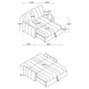 Portland Boucle Upholstered Sleeper Sofa Bed Latte — product view 14