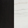 Averill 72-inch Rectangular White Marble Top Dining Table Coffee Bean — product view 14