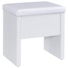 Bunbury Makeup Vanity Table Set Storage Mirror and Stool White — product view 14