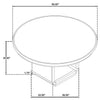 Leandro 5-piece Round Dining Table Set Burnished Black — product view 14