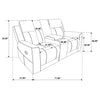 Brentwood Upholstered Motion Reclining Loveseat Taupe — product view 14