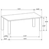 Castlewood 7-piece 71-inch Rectangular Dining Set Brown Oak — product view 14