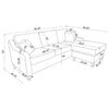 Mcloughlin Upholstered Sloped Arm Sectional Sofa Platinum — product view 14