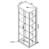 Aero 4-shelf Display Curio Cabinet with LED Lighting Black — product view 15