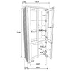 Adina 77-inch Tall Display Cabinet Distressed Light Brown — product view 15