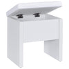 Bunbury Makeup Vanity Table Set Storage Mirror and Stool White — product view 15