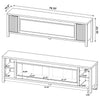 Carey 79-inch TV Stand Fireplace Media Console Dark Pine — product view 15