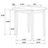 Bucknell 3-piece Round Drop Leaf Dining Table Set Natural — product view 15
