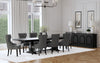 Florence 126-inch Extension Dining Table Distressed Black — product view 15
