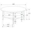 Bradley 3-Piece Round SmartTop Coffee Table Set Smokey Grey and Brown — product view 15