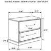 Fenwick 2-drawer Nightstand Bedside Table Grey Oak — product view 15