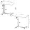 Westpark Height Adjustable Mobile Bedroom C-Table Dark Pine — product view 15