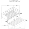 Calinda Wood Twin Daybed With Trundle Natural — product view 15