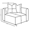 Jennifer Upholstered Corner Chair Terracotta — product view 15