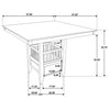 Jaden Square 47-inch Counter Height Dining Table Espresso — product view 15