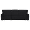Demko Sleeper Sectional Sofa with Speaker and Storage Chaise Black — product view 15