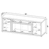 Fuller 60-inch 2-door TV Stand Fireplace Media Console Mango — product view 15