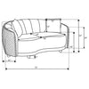 Brookside 2-piece Velvet Upholstered Sofa Set Dark Grey — product view 15