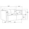 Dorset 2-piece Upholstered Round Track Arm Sofa Set White — product view 15