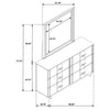 Leanne 6-drawer Sinter Stone Top Dresser and Mirror Light Oak — product view 15
