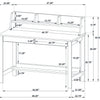 Besler 47-inch SmartTop Writing Desk with Shelf Cement and Natural — product view 15