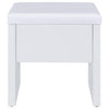 Bunbury Makeup Vanity Table Set Storage Mirror and Stool White — product view 16