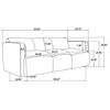 Dorset 3-piece Upholstered Round Track Arm Sofa Set Brown — product view 16