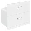 Flora 2-drawer Vanity Set with LED Mirror White High Gloss — product view 16