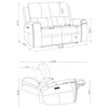 Brickston 3-piece Triple Power Reclining Sofa Set Charcoal — product view 16