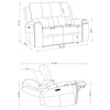 Brickston 3-piece Triple Power Reclining Sofa Set Grey — product view 16
