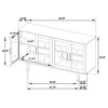 Middleton 4-door Sideboard Server with Dual Drawers Black — product view 16