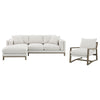 Geneva Boucle Upholstered Sectional Chaise Sofa Sand — product view 17