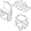 Eliza Vanity Set with Lighting & Stool White and Chrome — product view 17