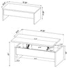 Canoga 3-piece Lift Top Cocktail Coffee Table Set Mango — product view 17
