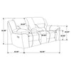 Gilson 3-piece Chenille Upholstered Reclining Sofa Set Grey — product view 17