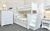Jordan Bunk Bed — Twin/Full / White / Stairs
